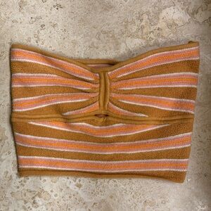 NWT American Eagle • Striped Knit Strapless Top